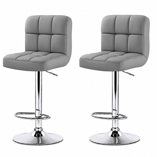 Adjustable Bar Stools Grey (Set of 2)