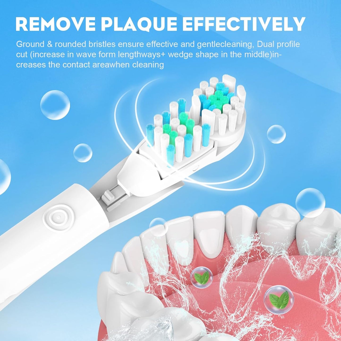 16Pcs Dual Electric Toothbrush Replacement Heads for Oral-B 3733 4732 4734