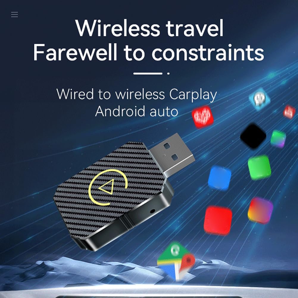 Wireless Carplay Android Auto Adapter USB Car Connect Dongle
