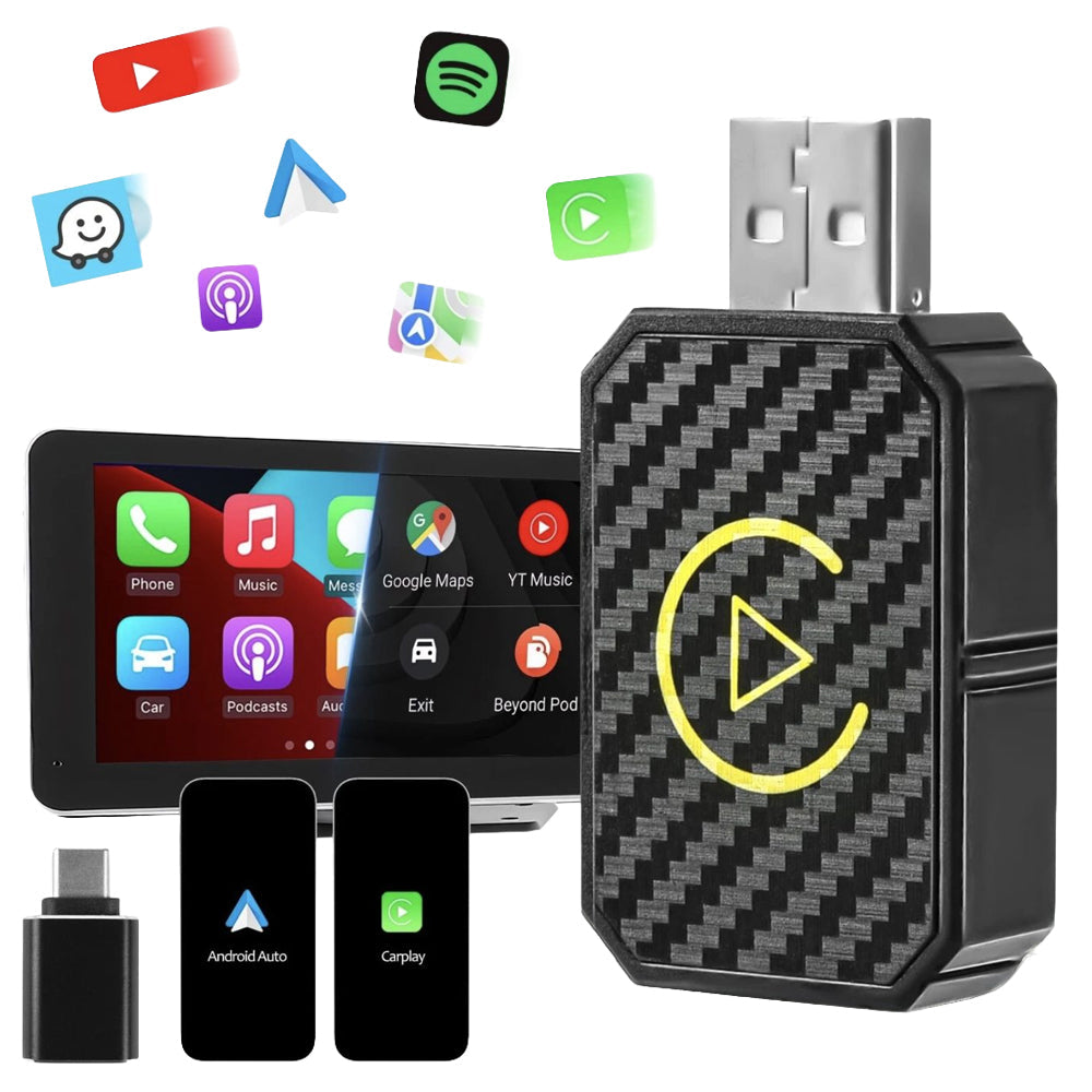 Wireless Carplay Android Auto Adapter USB Car Connect Dongle