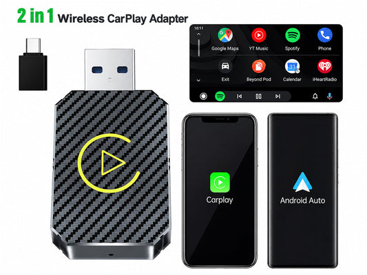 Wireless Carplay Android Auto Adapter USB Car Connect Dongle