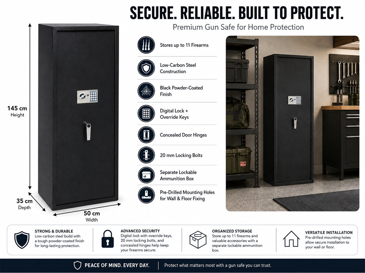 11 Gun Premium Gun Safe Cabinet
