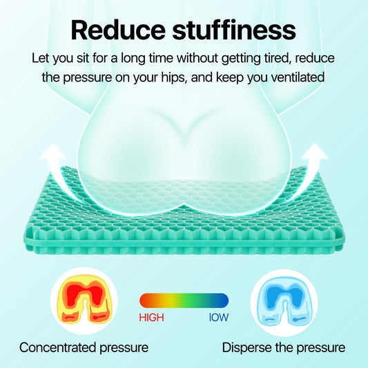 Double Layer Gel Honeycomb Seat Cushion