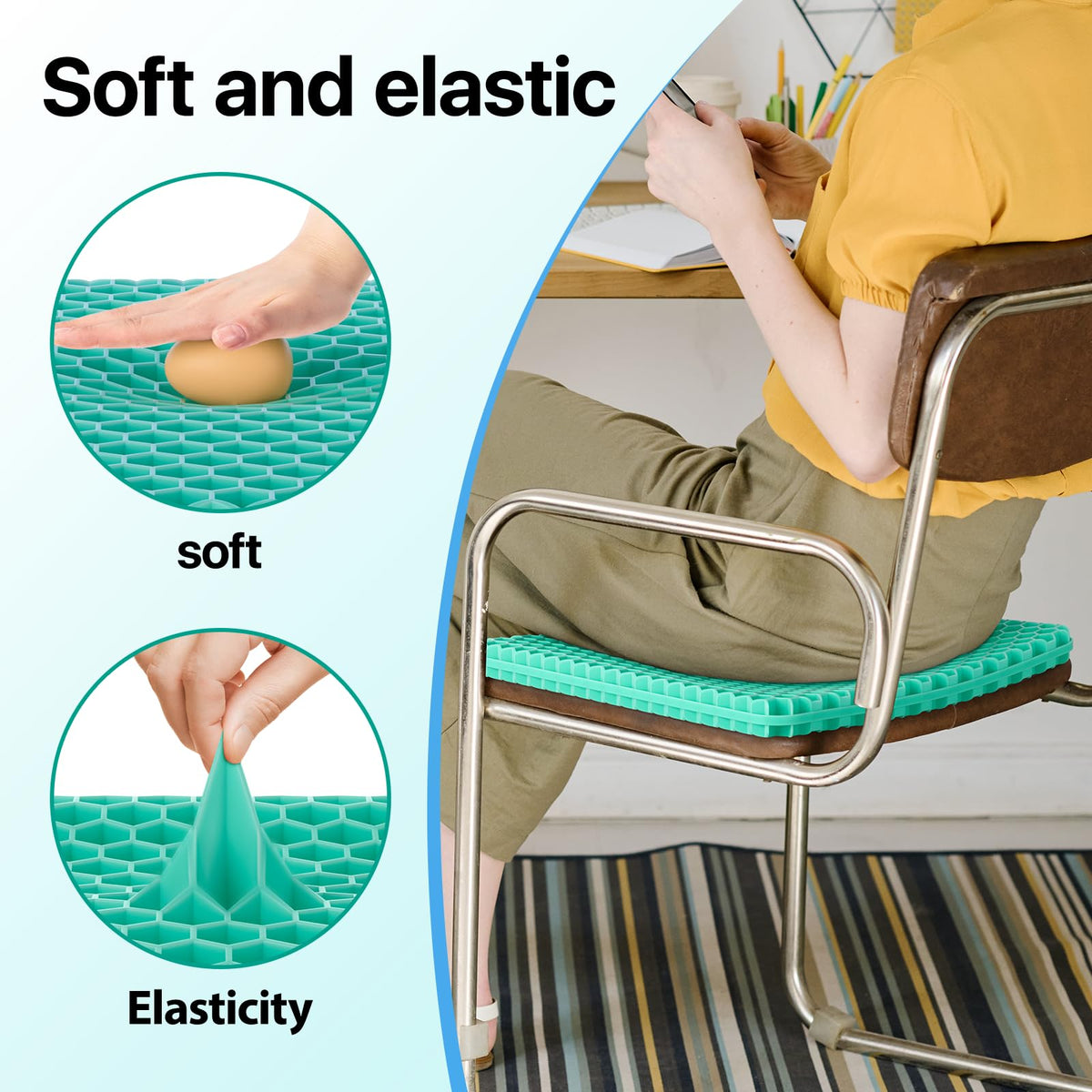 Double Layer Gel Honeycomb Seat Cushion