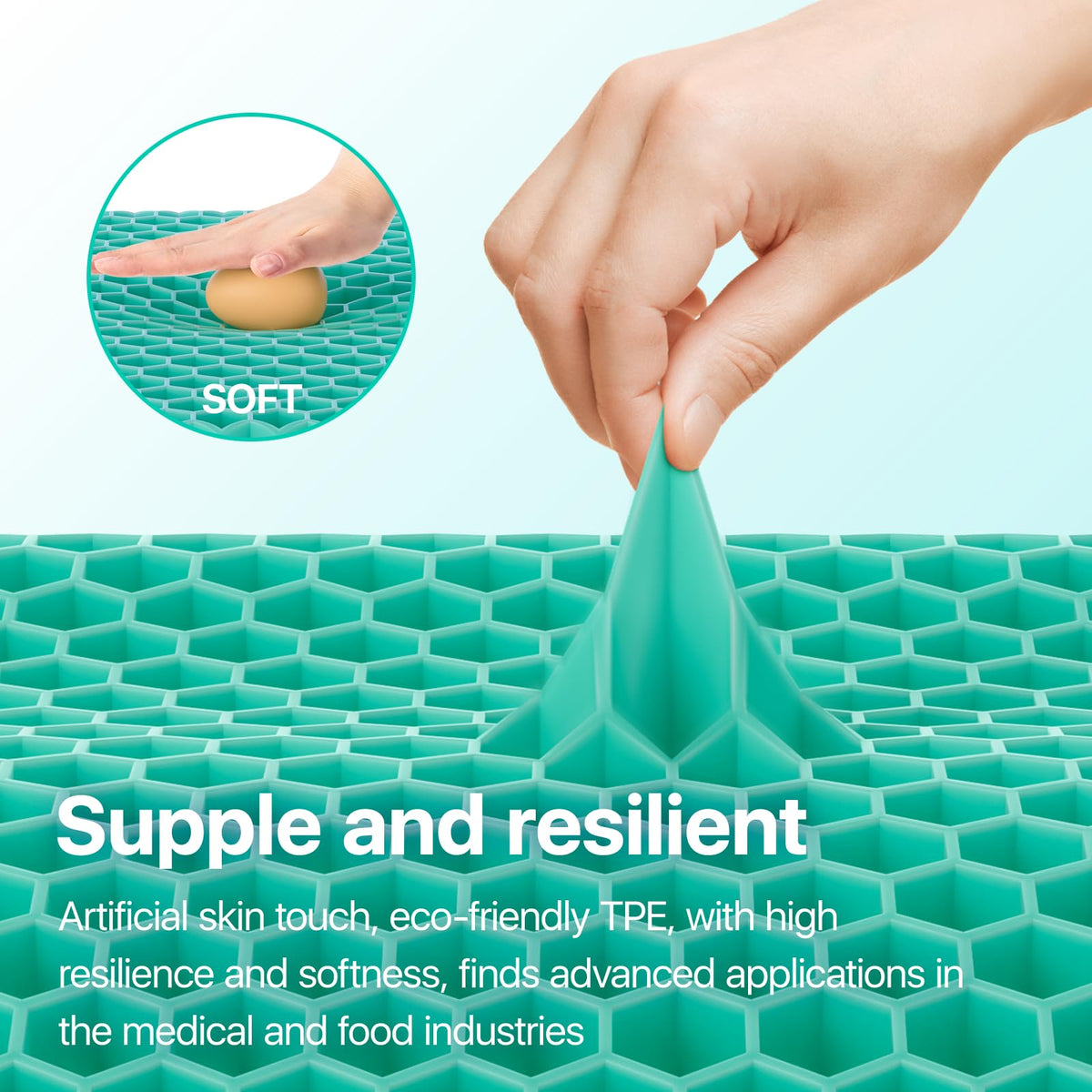 Double Layer Gel Honeycomb Seat Cushion