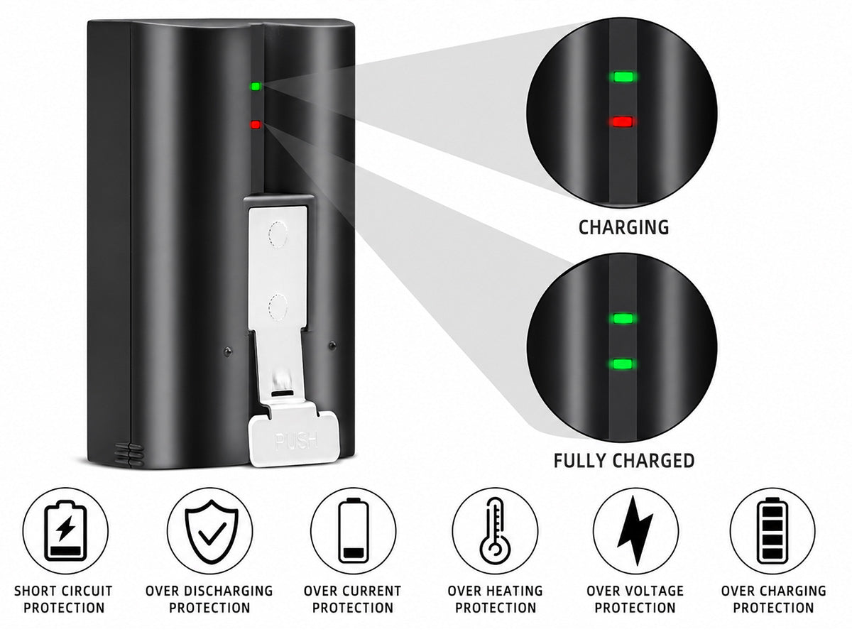 Ring Doorbell Camera Battery – 6040mAh Rechargeable Replacement Battery for Ring Video Doorbell 2, 3, 3 Plus and 4