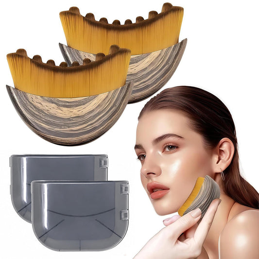 2 Pack Facial Lymphatic Massage Brushes Face Brush Contouring Detox Tools