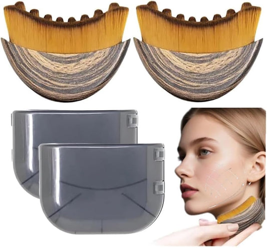 2 Pack Facial Lymphatic Massage Brushes Face Brush Contouring Detox Tools