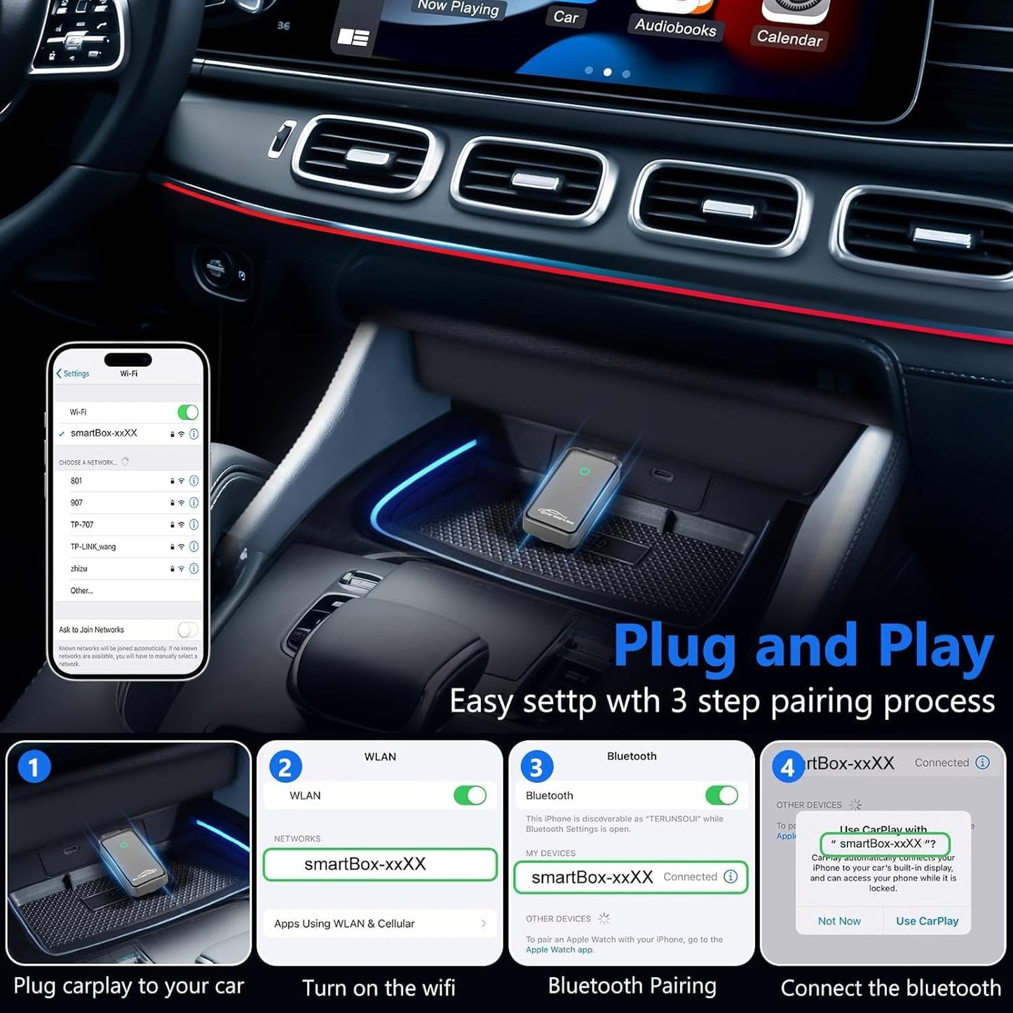 2 in 1 Wireless CarPlay Android Auto Adapter