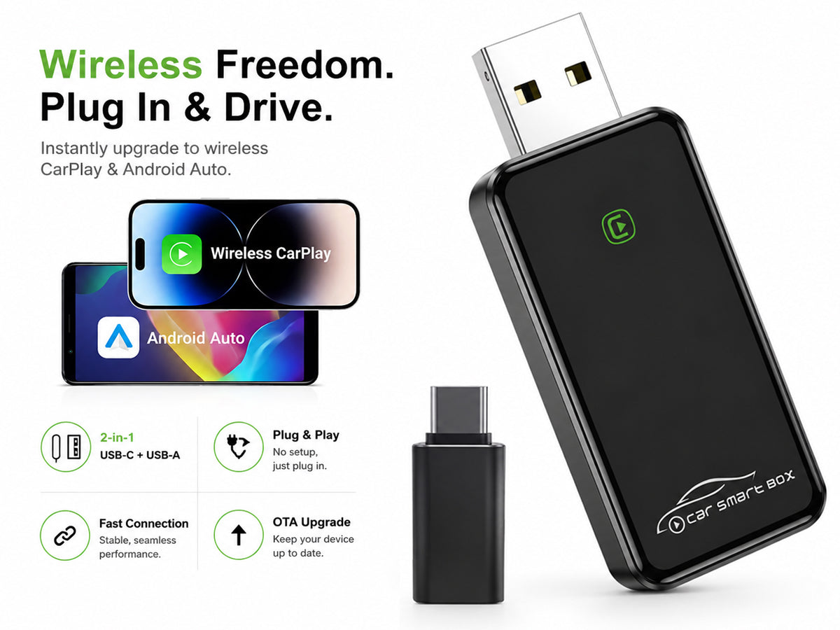 2 in 1 Wireless CarPlay Android Auto Adapter