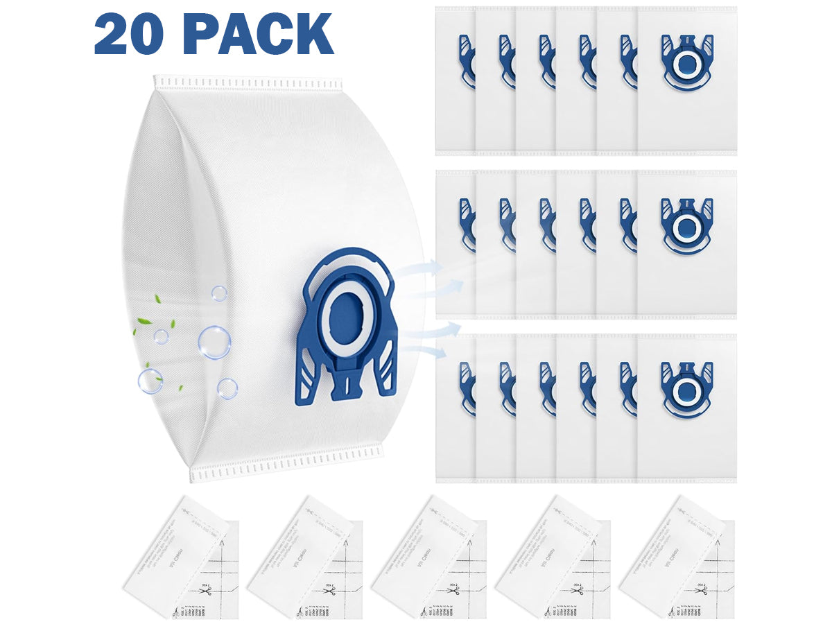 Miele GN Vacuum Cleaner Bags 20-Pack 3D AirClean with Filters