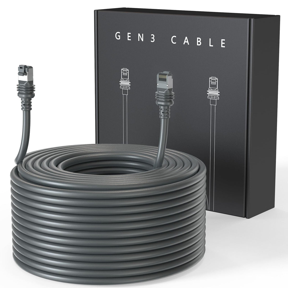 Starlink Cable for Gen 3 V4 V5 – 30M 100FT Cat 6 Waterproof Shielded Extension Cable