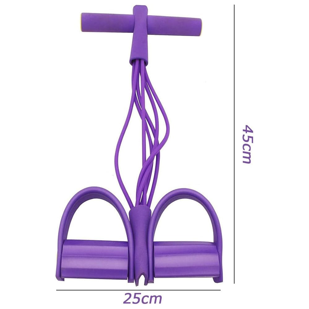 6 Tube Resistance Band Ankle Puller Foot Pedal Fitness Exercise Rope-blue