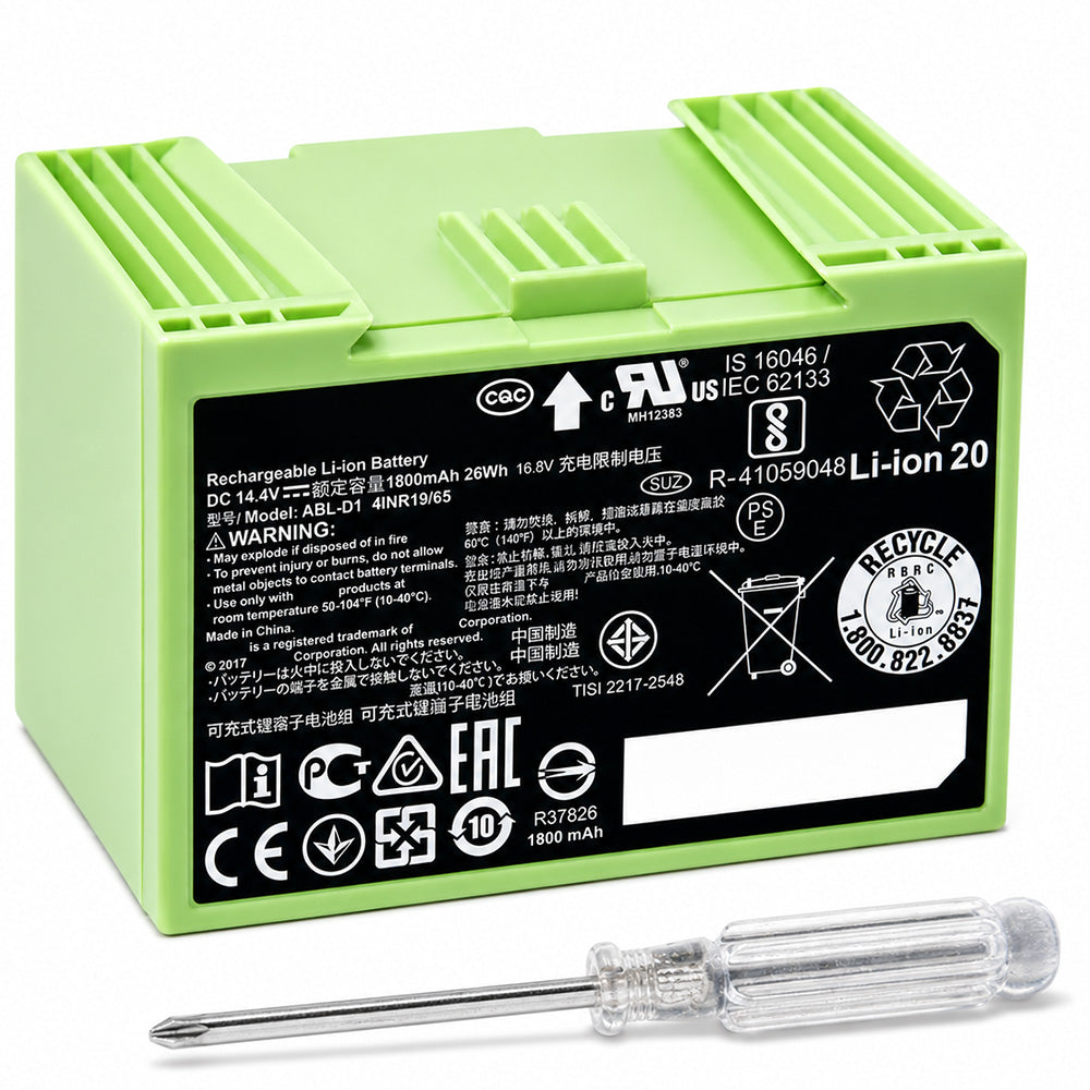 Battery for iRobot Roomba i3 i4 i7 i7+ i8 i8+ e5 e6 7150 7550 5150 e5150 e5152 e5154 e5158 e6198 i7158 i7550 i7558 i8550 ABL-D1 4624864 ABL-D2