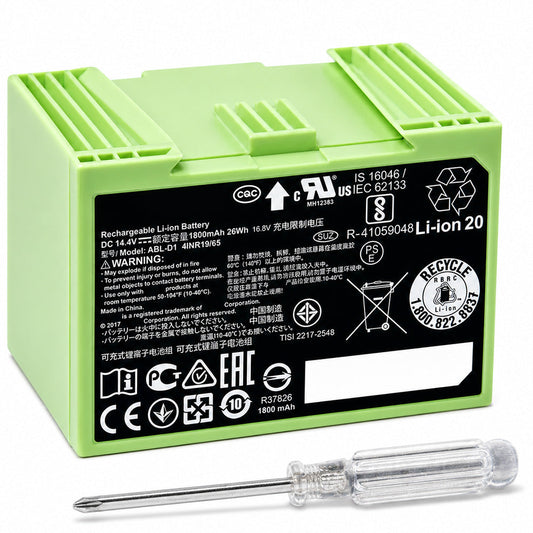 Battery for iRobot Roomba i3 i4 i7 i7+ i8 i8+ e5 e6 7150 7550 5150 e5150 e5152 e5154 e5158 e6198 i7158 i7550 i7558 i8550 ABL-D1 4624864 ABL-D2
