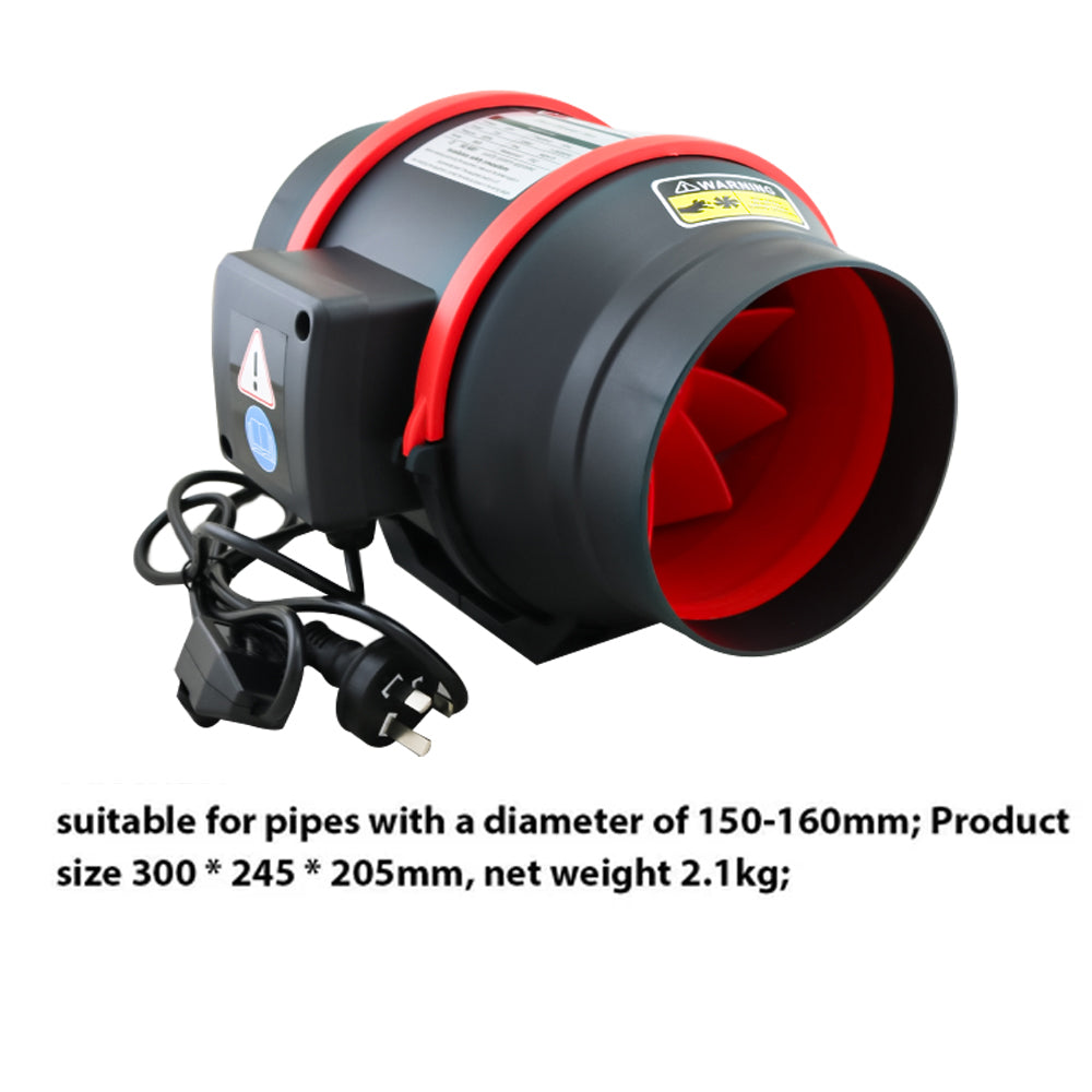 Inline Duct Fan Fan with Controller - 6 Inch
