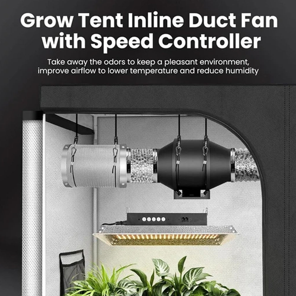 Inline Duct Fan Fan with Controller - 6 Inch