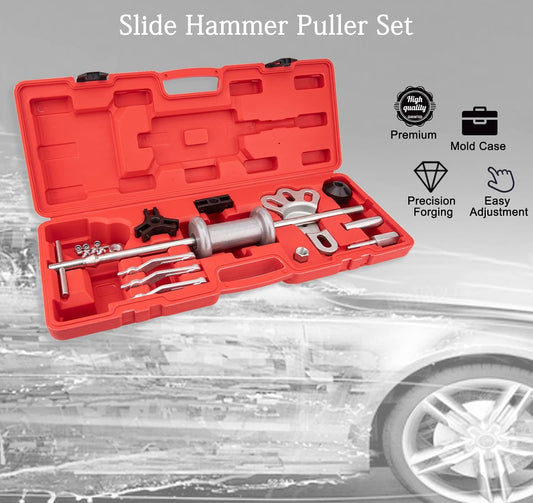 Slide Hammer Dent Puller Tool Kit Wrench Adapter Axle Bearing Hub Auto Set