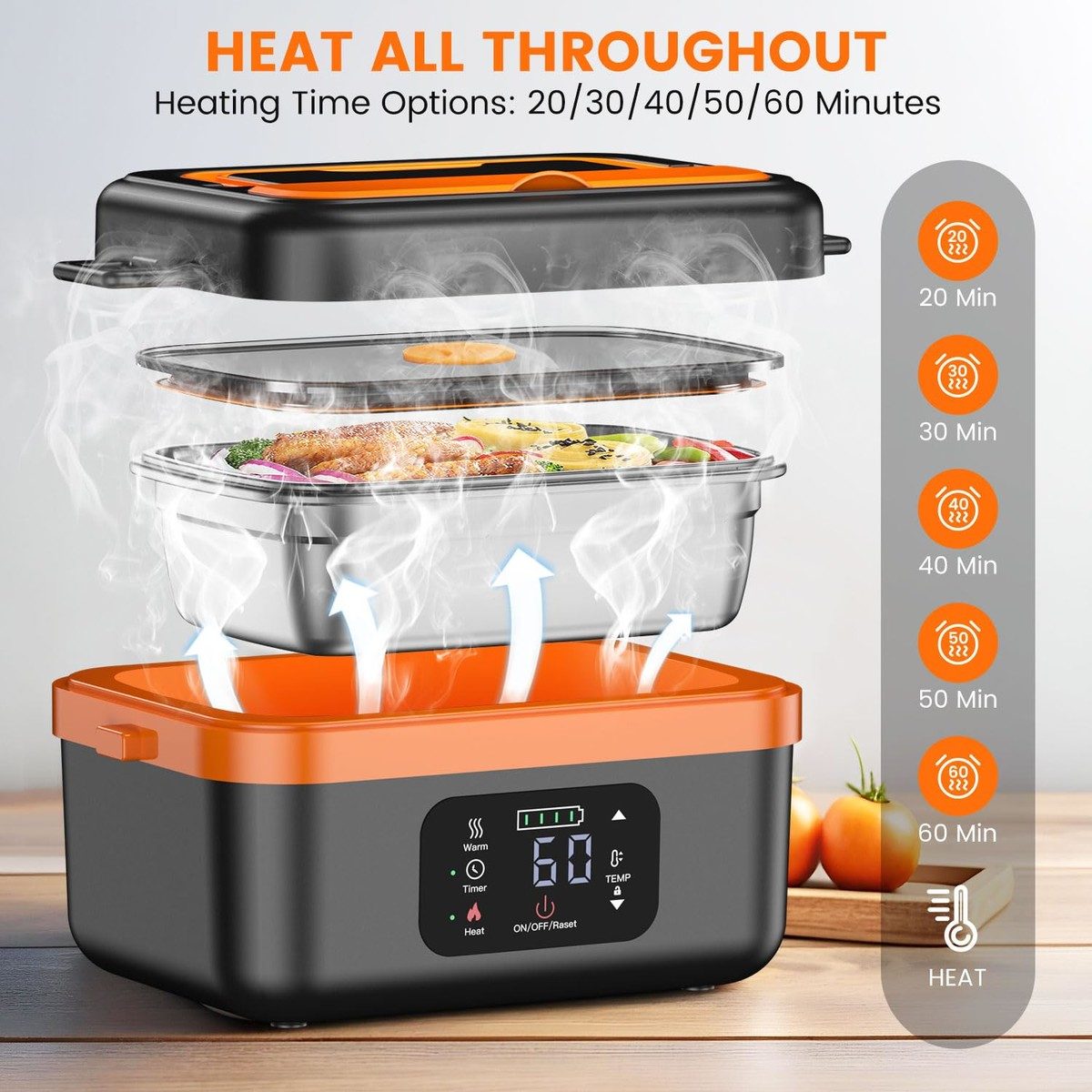 Electric Lunch Box Food Heater Food Warmer 1L
