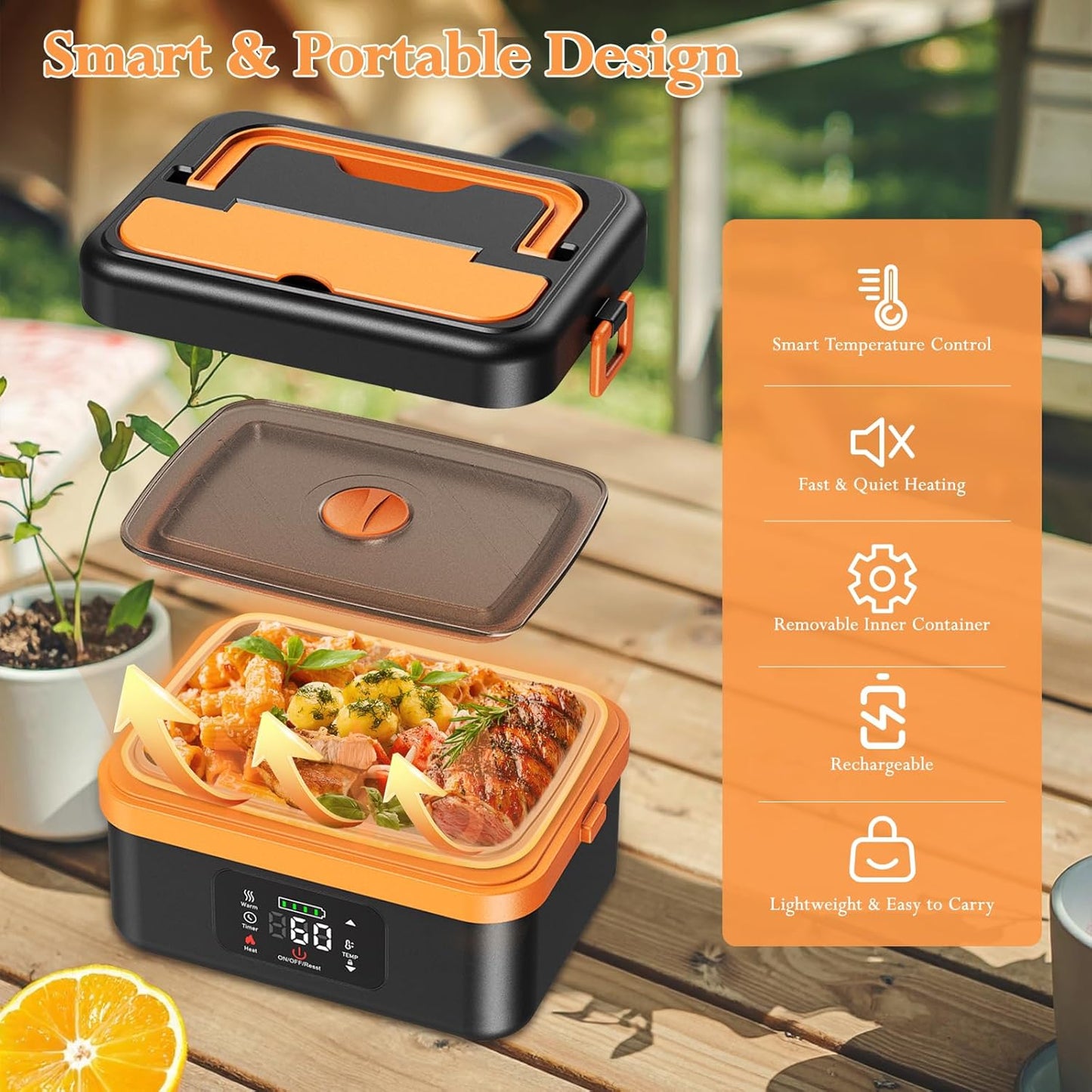 Electric Lunch Box Food Heater Food Warmer 1L