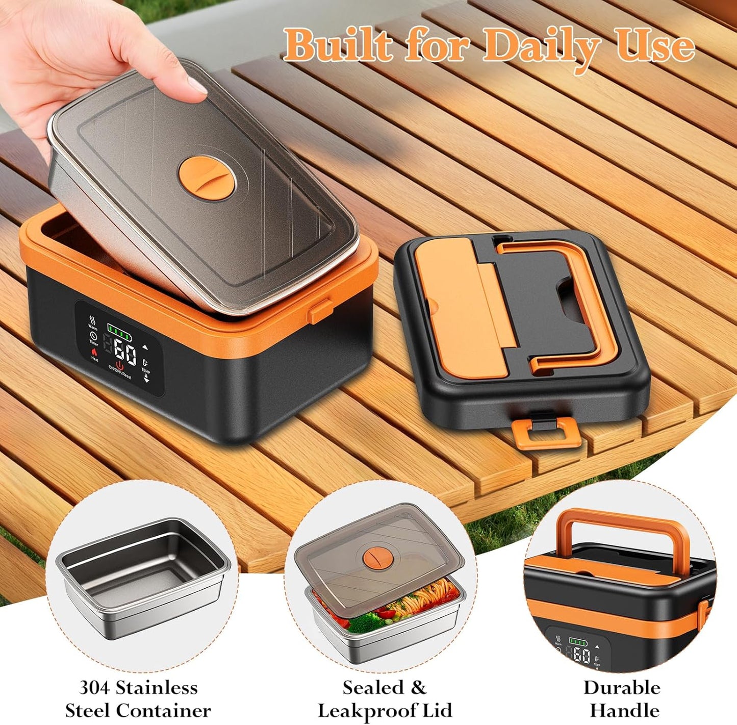 Electric Lunch Box Food Heater Food Warmer 1L