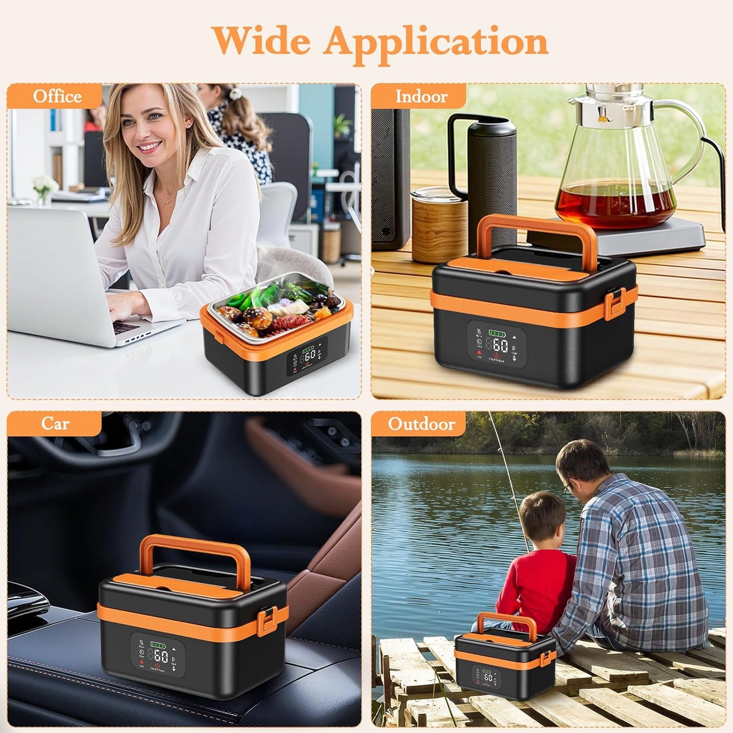 Electric Lunch Box Food Heater Food Warmer 1L