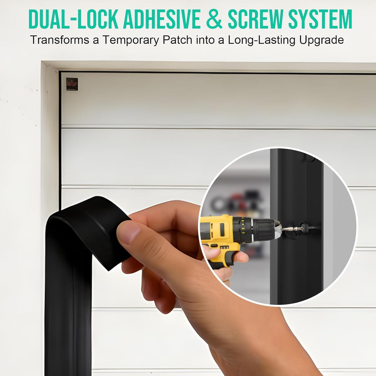11M Garage Door Seal - Weatherproof Bottom Seal PVC Rubber Garage Door Threshold Seal
