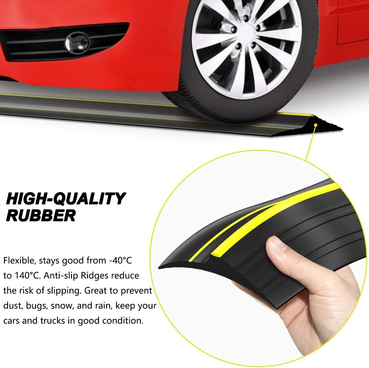 6M Garage Door Seal - Weatherproof Bottom Seal PVC Rubber Garage Door Threshold Seal