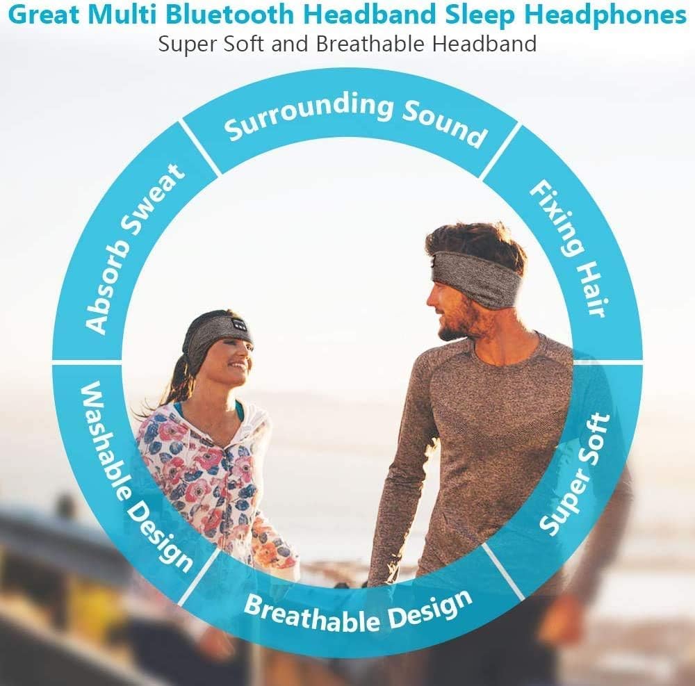 Sports Headband Bluetooth Sleep Headphones Headset
