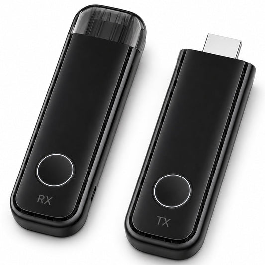 2026 Upgraded Wireless HDMI Transmitter and Receiver, Support 4K Decode 1080P Output
