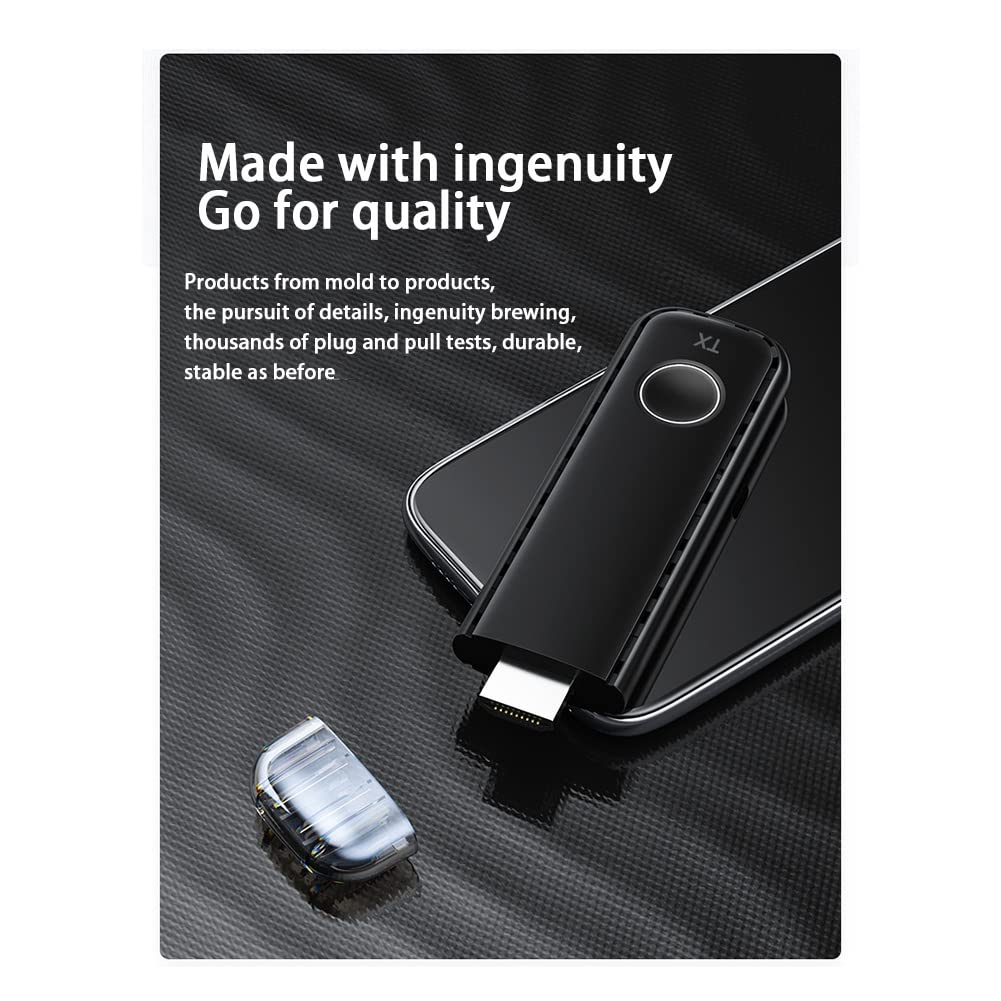 2026 Upgraded Wireless HDMI Transmitter and Receiver, Support 4K Decode 1080P Output