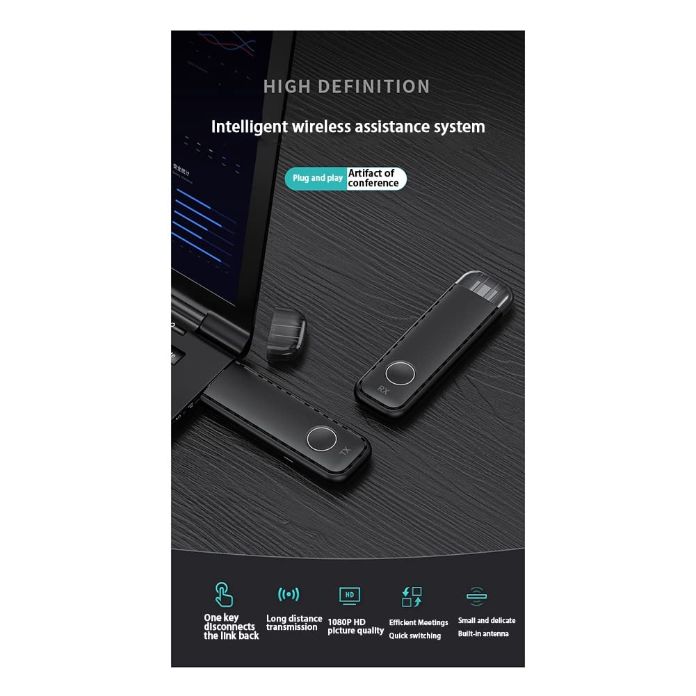 2026 Upgraded Wireless HDMI Transmitter and Receiver, Support 4K Decode 1080P Output
