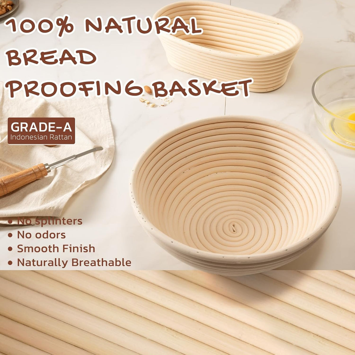 Sourdough Starter Kit with Bread Proofing Basket