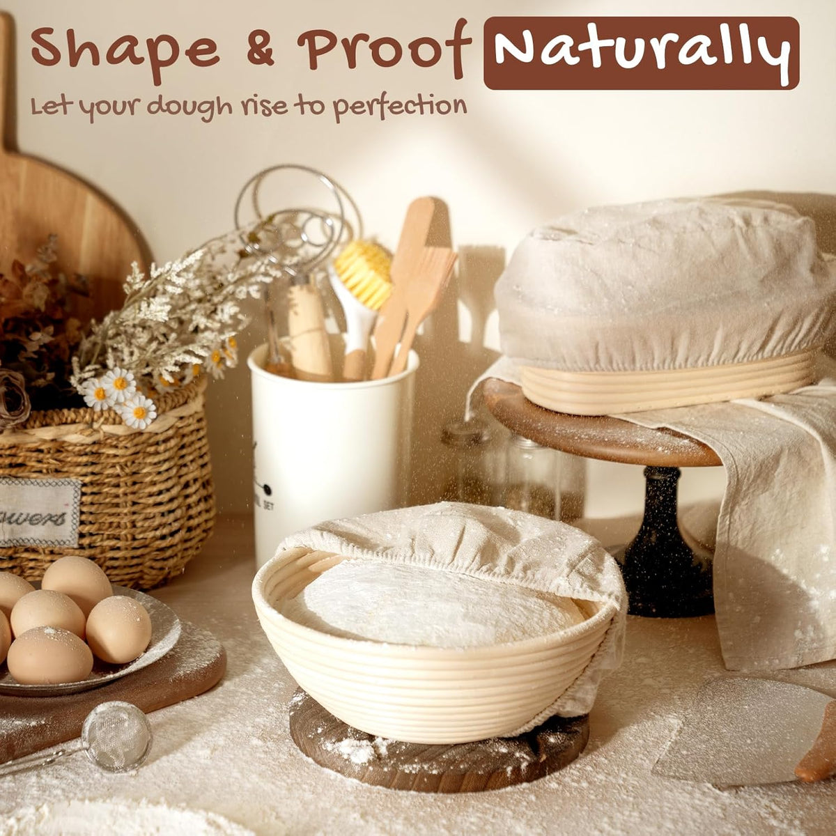 Sourdough Starter Kit with Bread Proofing Basket