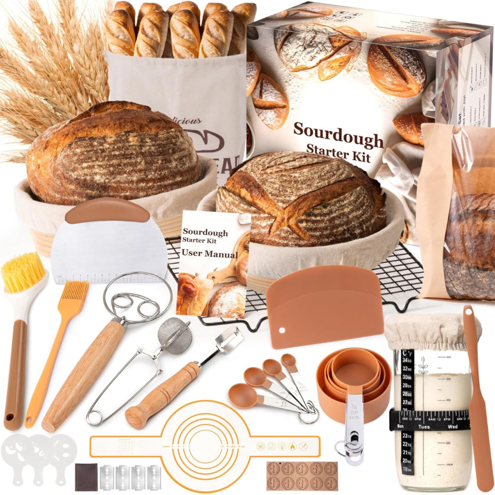 Sourdough Starter Kit with Bread Proofing Basket
