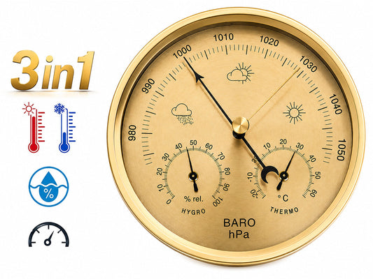 3 in 1 Barometer Thermometer Hygrometer