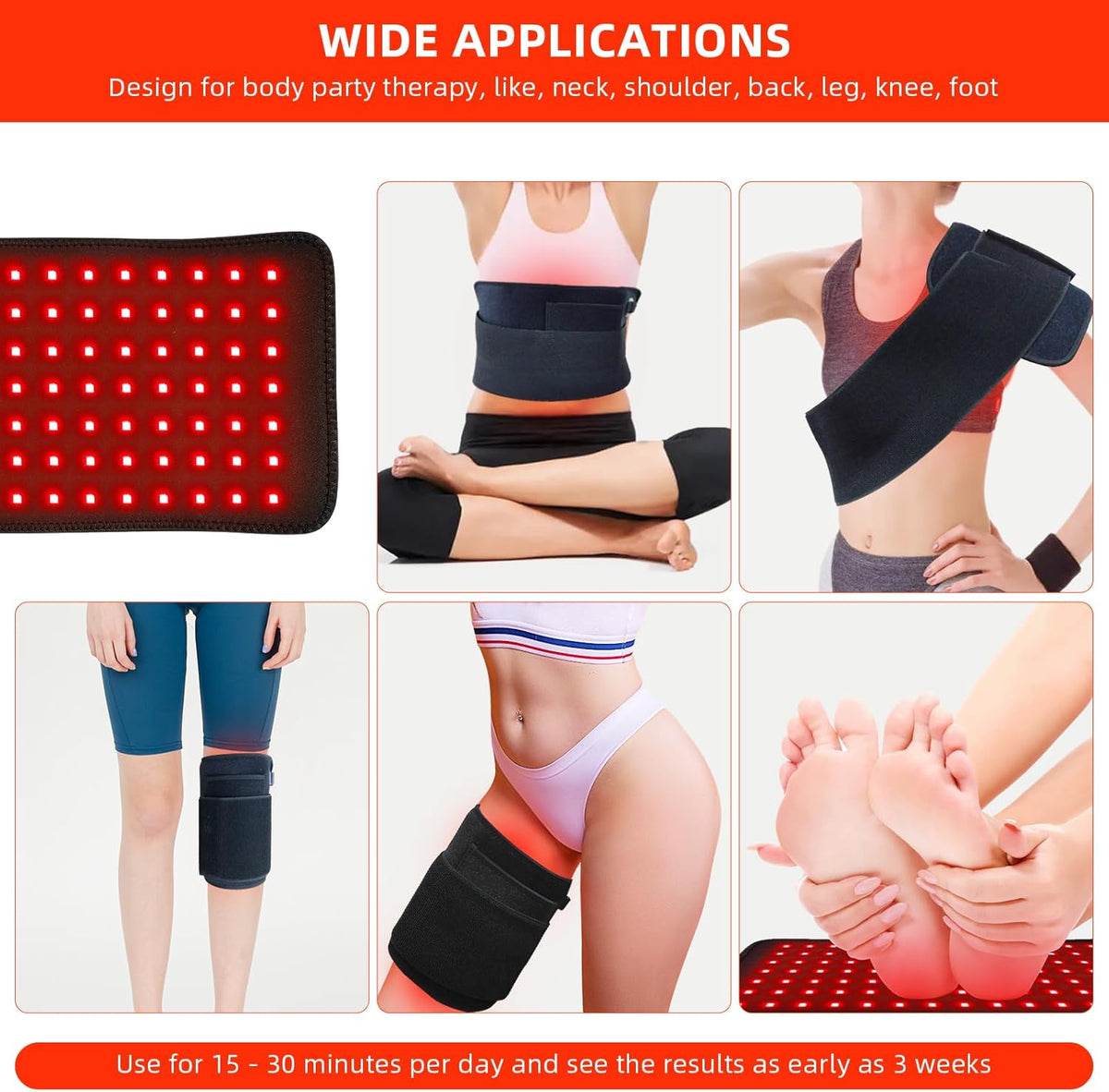 Red Light Therapy for Pain Relief - Infrared Belt Red Light Therapy