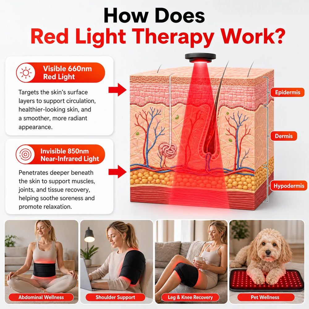 Red Light Therapy for Pain Relief - Infrared Belt Red Light Therapy