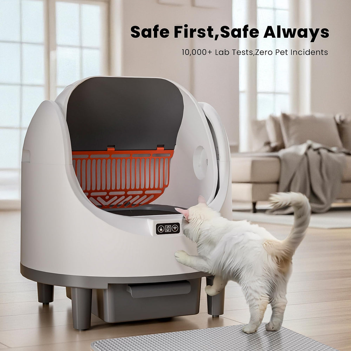 Automatic Cat Litter Box Self-Cleaning Large Smart Cat Litter Box Toilet App Control