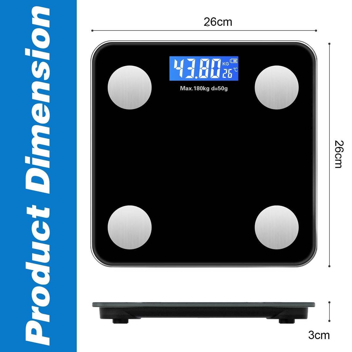 Digital Bathroom Scale Body Weight Scale