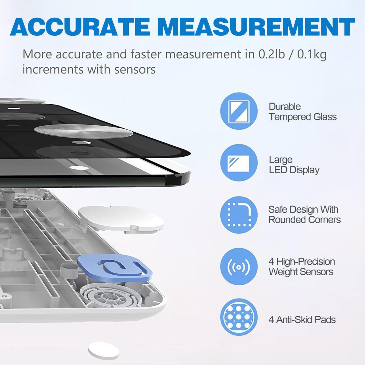 Digital Bathroom Scale Body Weight Scale