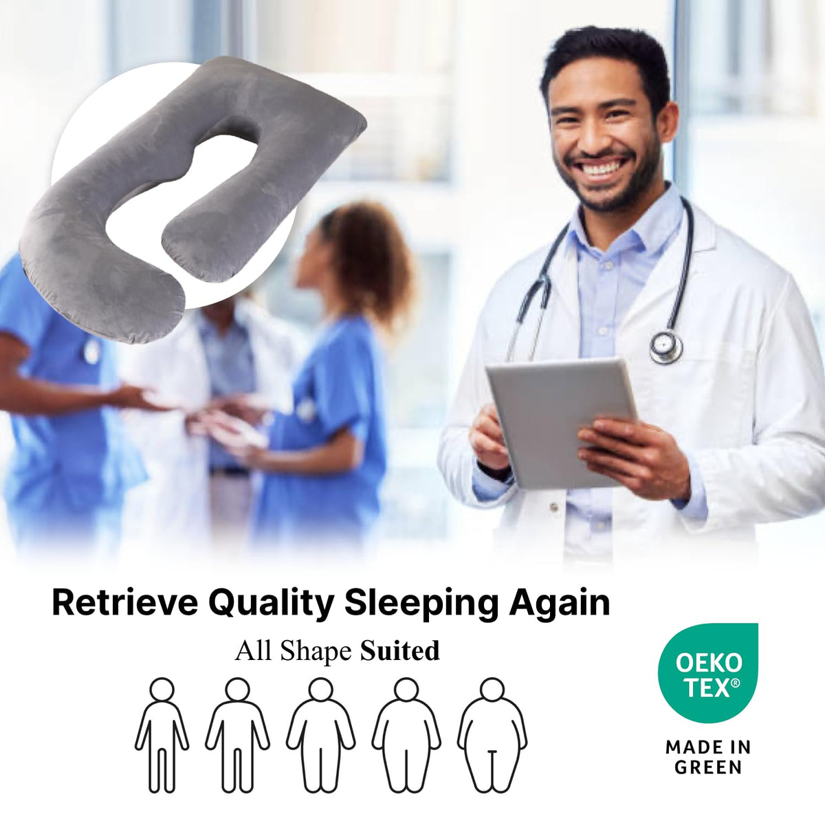 Pregnancy Pillow U-Shaped Full Length Body Support