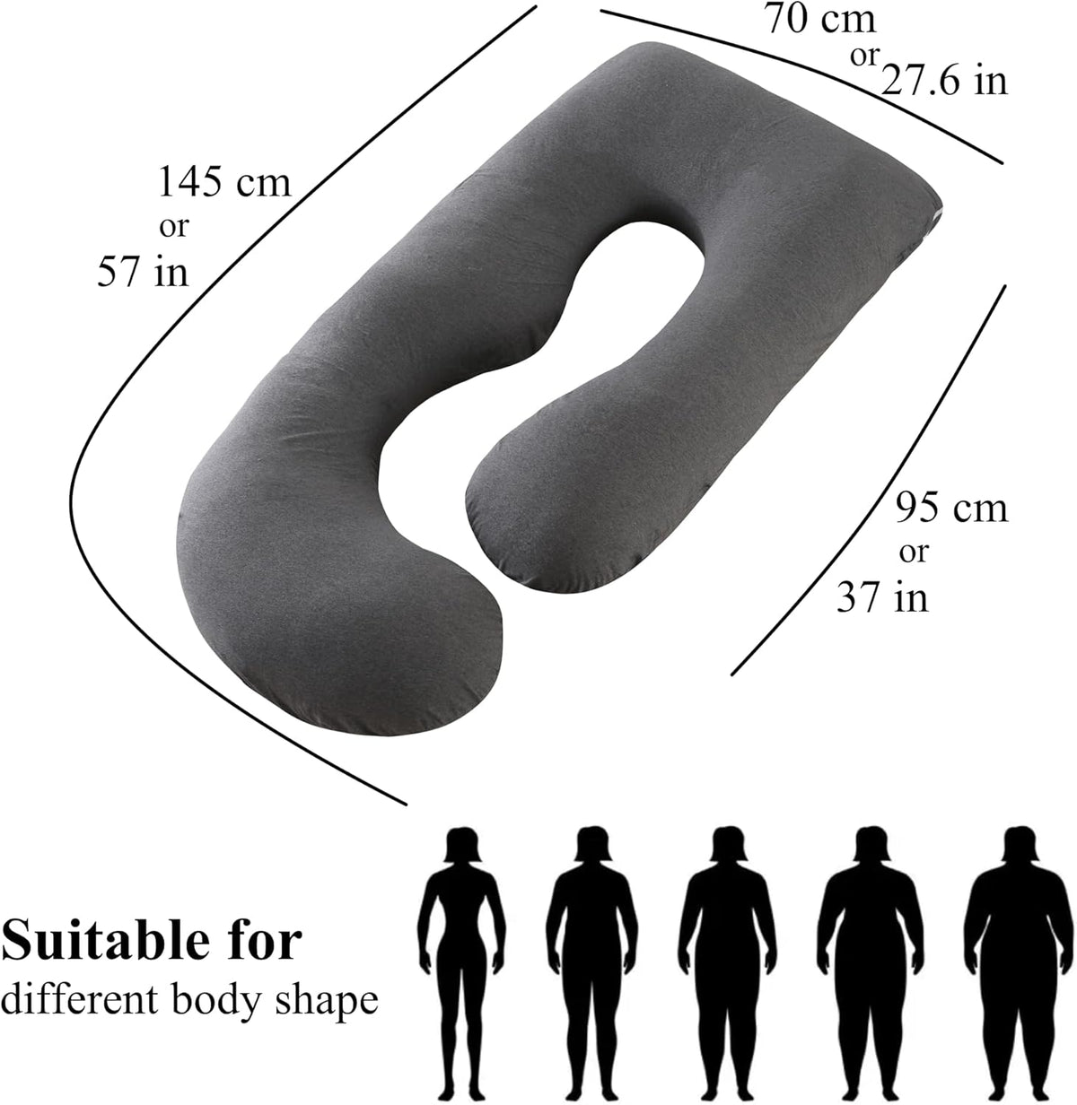 Pregnancy Pillow U-Shaped Full Length Body Support