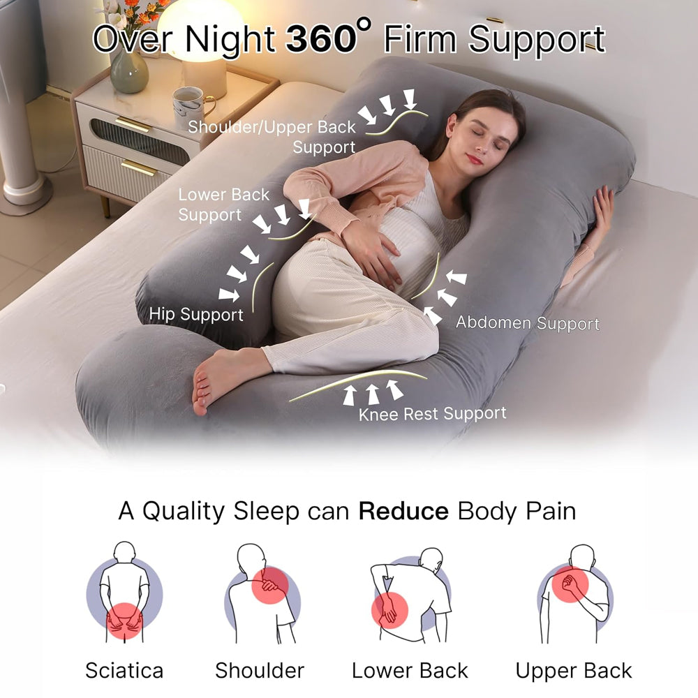 Pregnancy Pillow U-Shaped Full Length Body Support