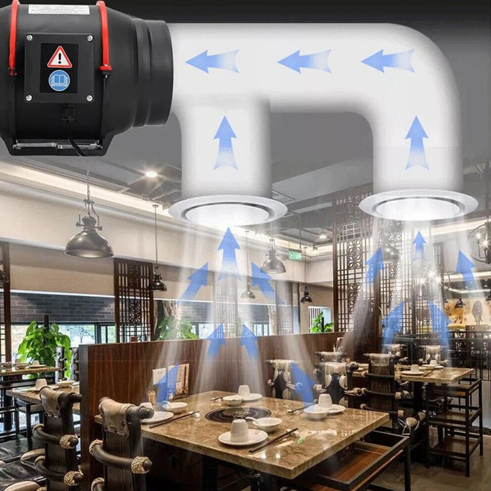 Inline Duct Fan Fan with Controller - 8 Inch