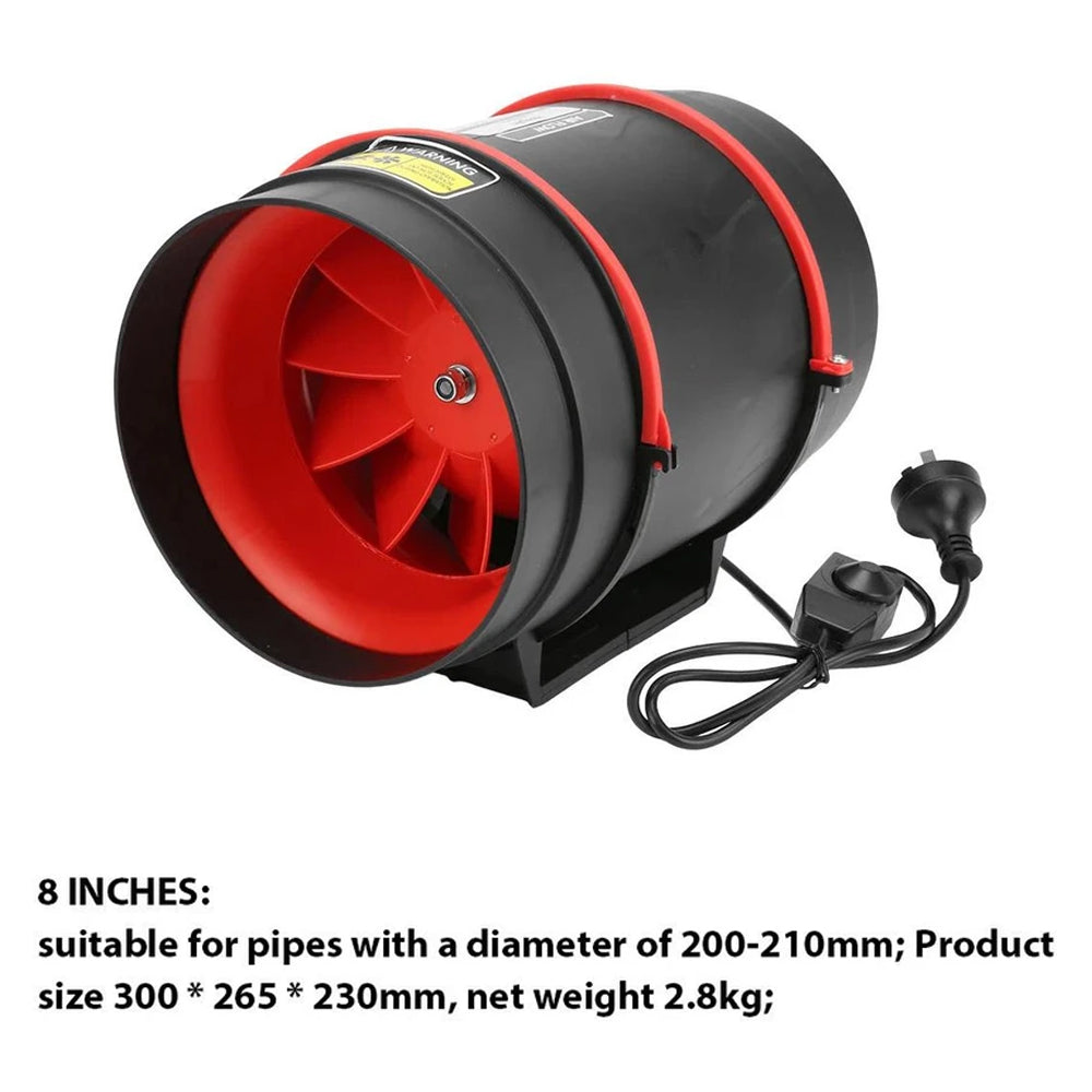 Inline Duct Fan Fan with Controller - 8 Inch