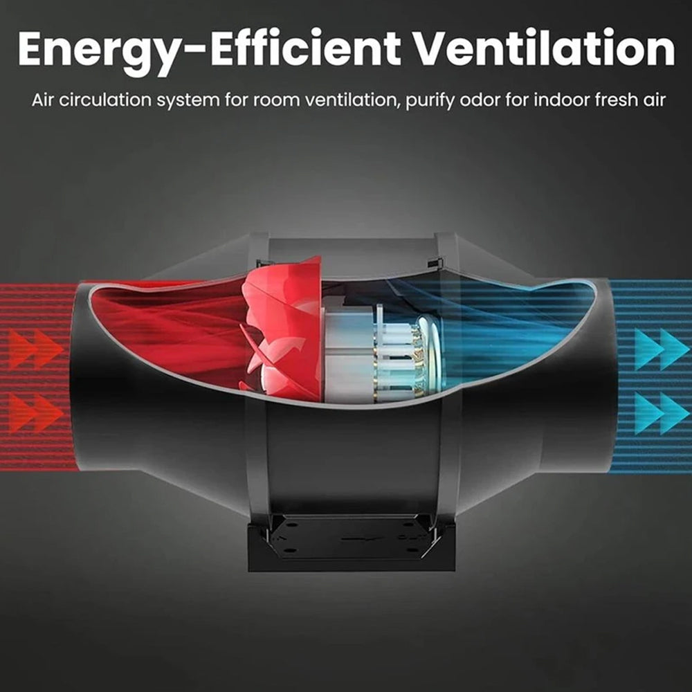 Inline Duct Fan Fan with Controller - 8 Inch