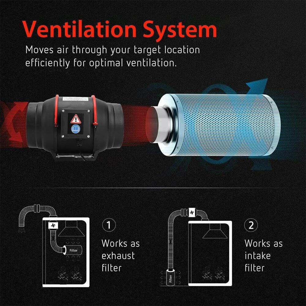 Inline Duct Fan Fan with Controller - 4 Inch
