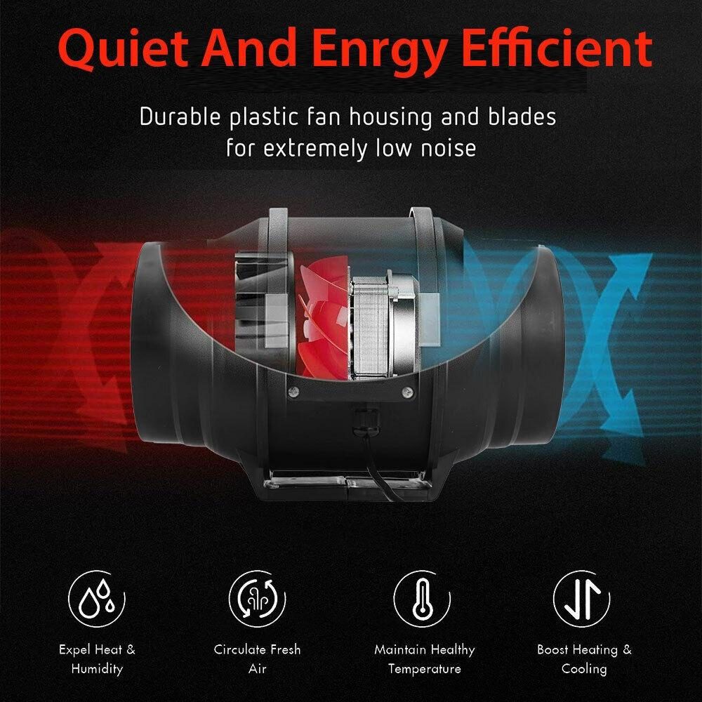 Inline Duct Fan Fan with Controller - 4 Inch