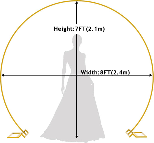 8FT Round Backdrop Stand Wedding Background Decoration Party Flower Balloon Display